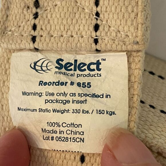 Select Transfer Gait Belt Cotton Webbing 350# Max Metal Buckle Washable Walking - Picture 3 of 6